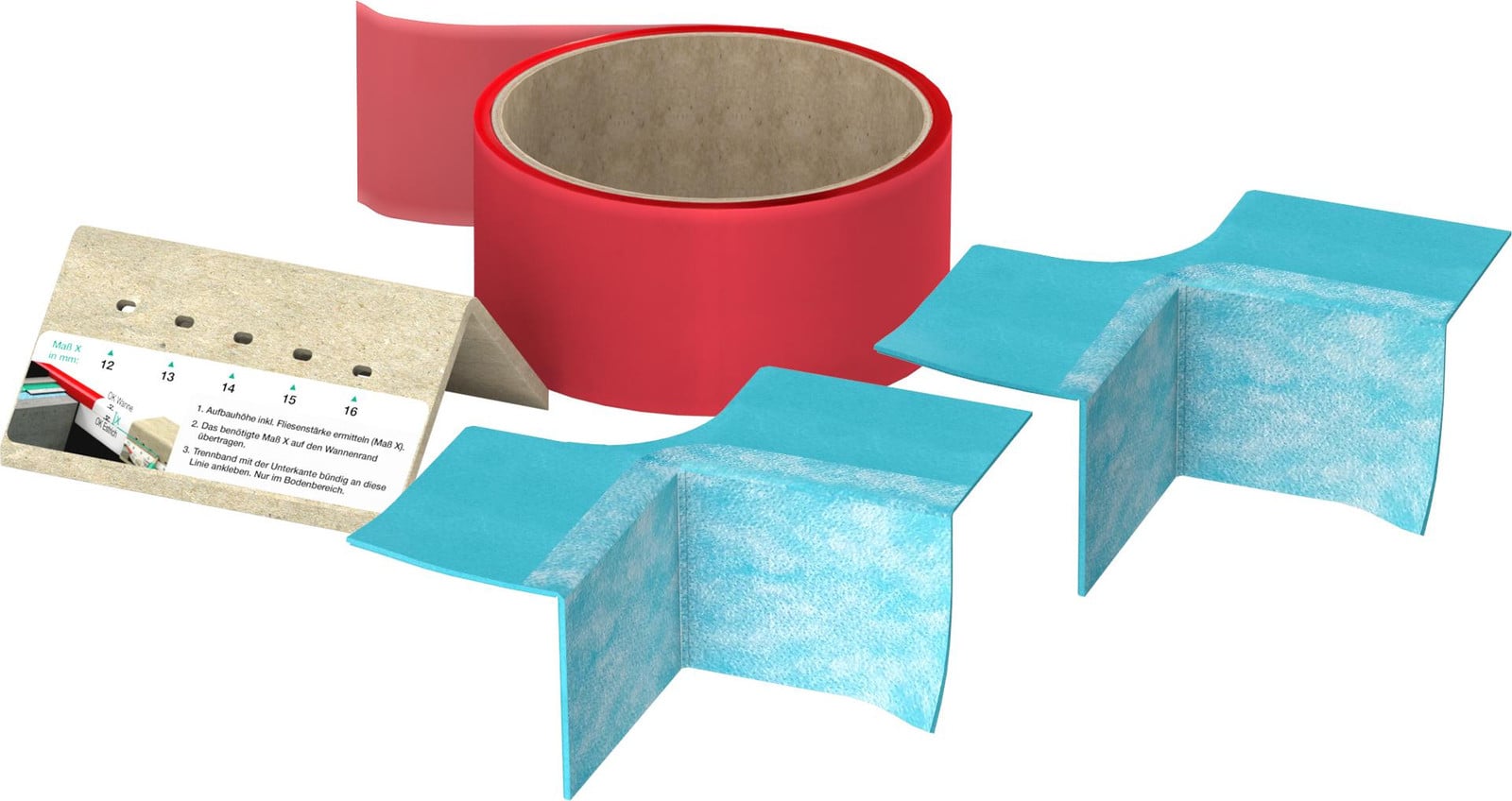 REHAU MEPA Aquaproof T-stuk aanvullende set afdichtingsband voor badkuipen, 1 stuk