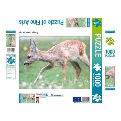 CALVENDO Puzzle Kitz auf einer Lichtung | 1000 Teile Lege-Größe 64x48cm Foto-Puzzle für glückliche Stunden