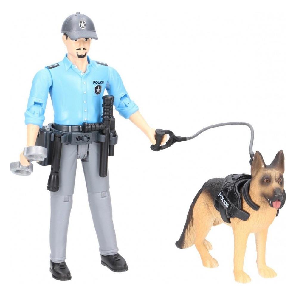 Bruder Bworld Polizist mit Hund (62150)