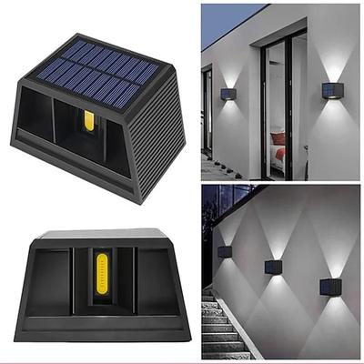 LED Außenwandleuchte Solarlampen 1 Stück mit einstellbarer Strahlgröße, wasserdichte (IP65) für den Haushalt, Garten, Veranda