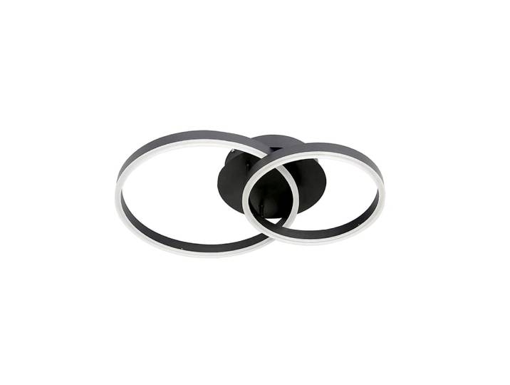 Plafonnier fer noir 58.5x40x11.5cm led 46w