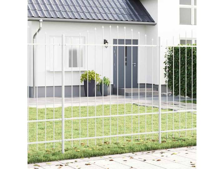 vidaXL Gartenzaun WOERDEN 6 stk. 170 x 215 cm Weiß