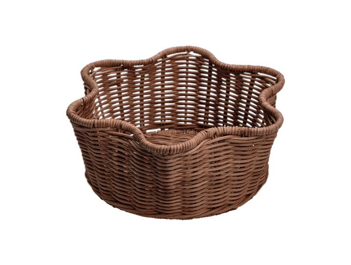 Pick a Poppy Rattan Round panier marron foncé, 23 cm