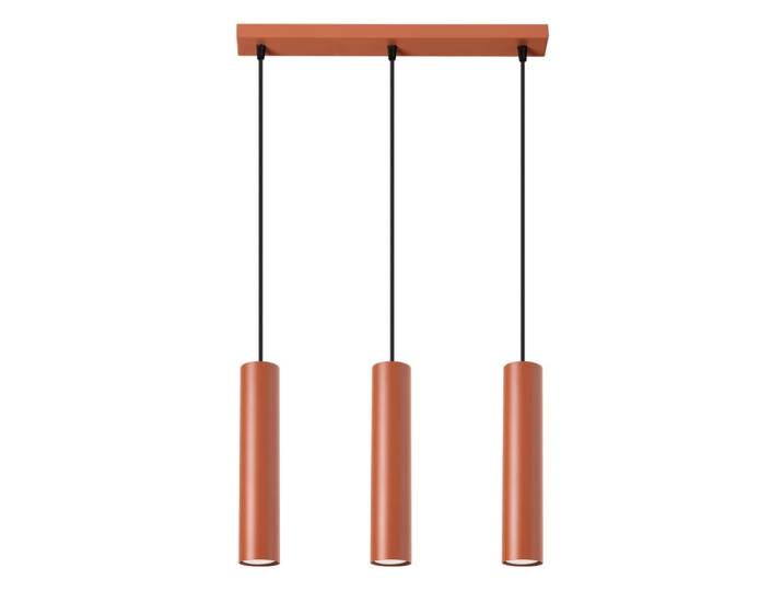 Suspension Acier Ocre Rouge GU10 3 Lagos Line