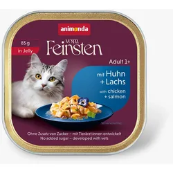 animonda Vom Feinsten 85g-Schale Katzennassfutter Huhn & Lachs in Jelly 32 x 85g