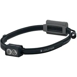NEO3: Leichte & effiziente Sport-Stirnlampe in Grau von Ledlenser, 400 Lumen, 80 Leuchtweite, 20h Laufzeit