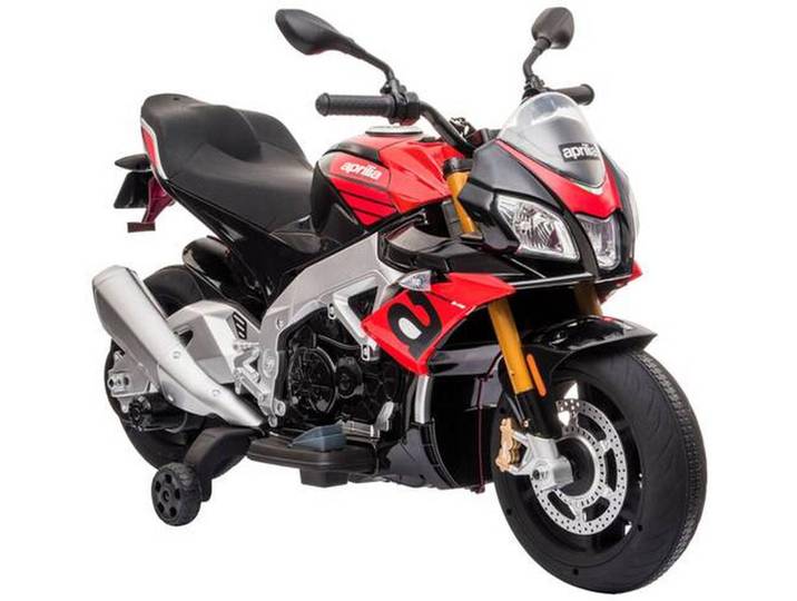 Kinder-Motorrad, Rot, Schwarz, Kunststoff, 108x53x70 cm, unisex, Lichteffekte, AUX-Anschluss, Sirene, MP3-Anschluss, Spielzeug, Kinderspielzeug, Spielzeugautos