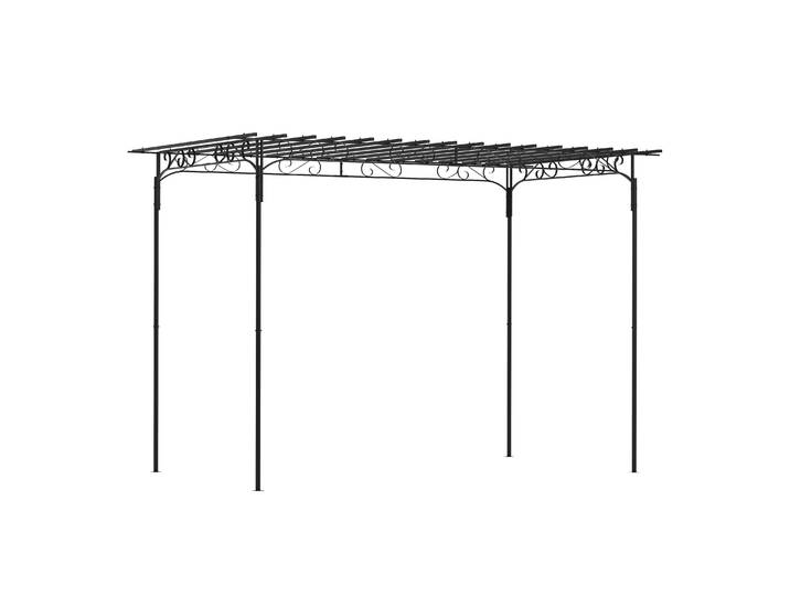 Rosenbogen Pergola 320 x 215 cm schwarz