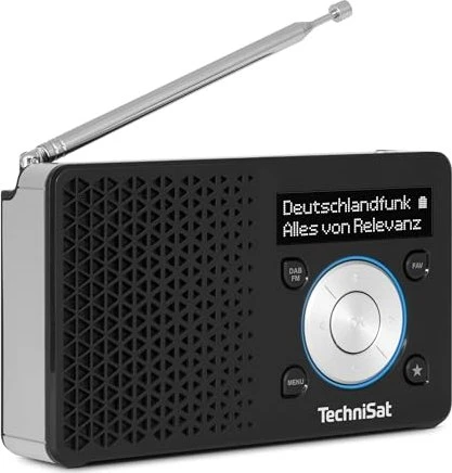TechniSat DAB+/FM-Radio Digitradio 1 A, schwarz/silber