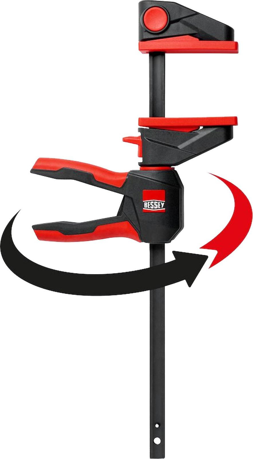 Bessey eenhandige klem met draaibare hendel S