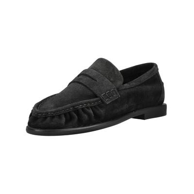 Slipper PAVEMENT "Pavement Slipper Leder", Damen, Gr. 37, schwarz (schwarz, schwarz), Leder, Schuhe Slipper