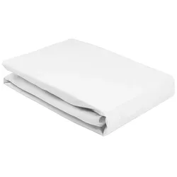 Elegante Premium Jersey Spannbetttuch - 100x200cm	weiss