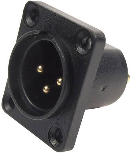 Cliff CP30060 XLR-Steckverbinder Flanschstecker, Kontakte gerade Polzahl: 3 Schwarz