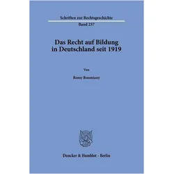 Roomiany:Das Recht auf Bildung in Deuts, Fachbücher von Romy Roomiany