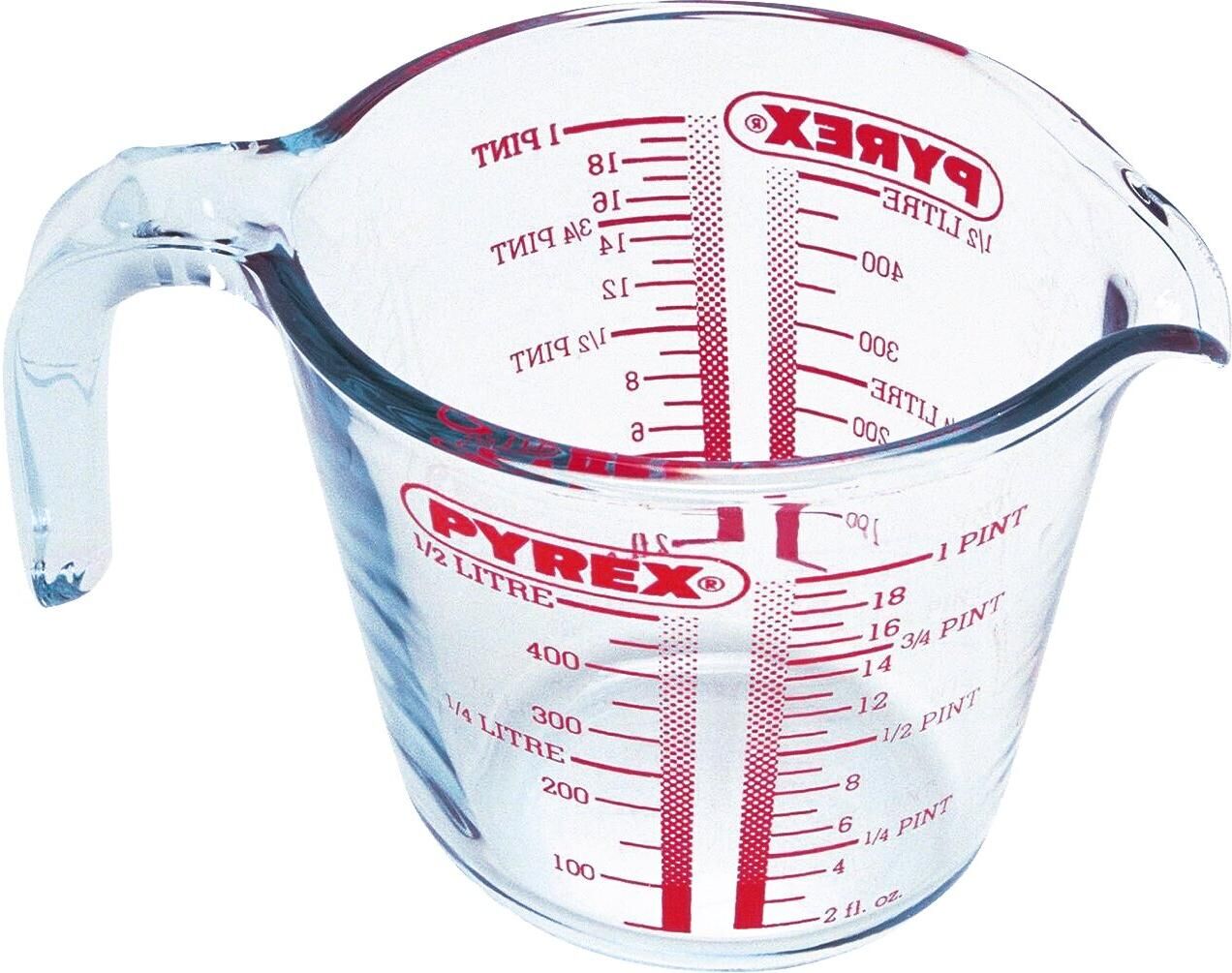 Messbecher PYREX "0.5 L, 16 x 12 x 12 cm", transparent, H:16cm Ø:12cm, Glas, Messbecher, Messbecher transparent Ø 12cm