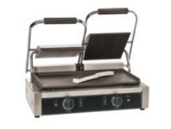 Grill Panini Double Rainuré Dessous/Dessus EN
