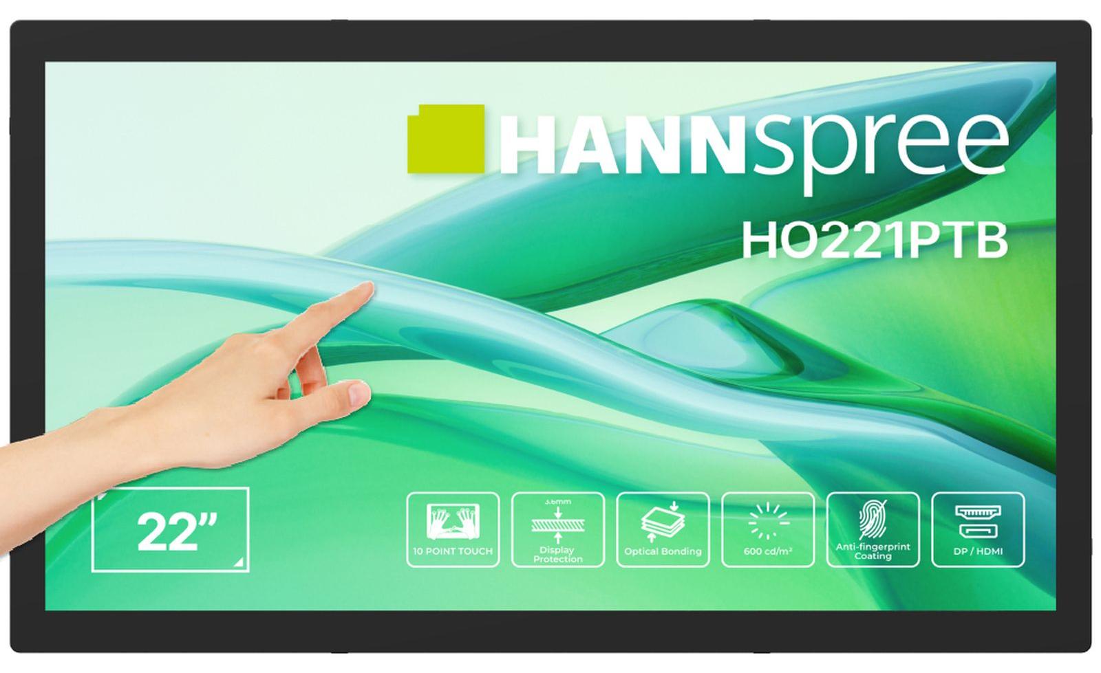 Hannspree HO221PTB, Digital Signage Flachbildschirm, 54,5 cm (21.4"), LCD, 1920 x 1080 Pixel