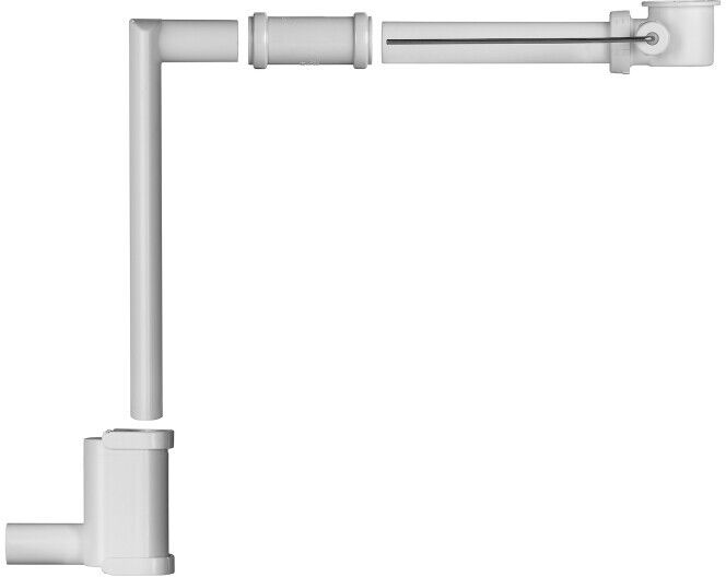 ESS Raumsparsiphon Slimwaste & drehbarer Siphon Komplettset , SW-SET SW-SET
