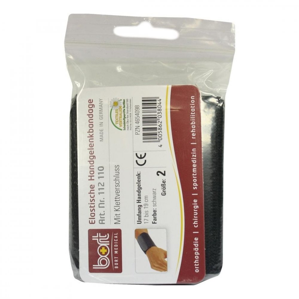 Bort GmbH Bort Handgelenkbandage Größe 2 schwarz mit Klettband vers. 04654098
