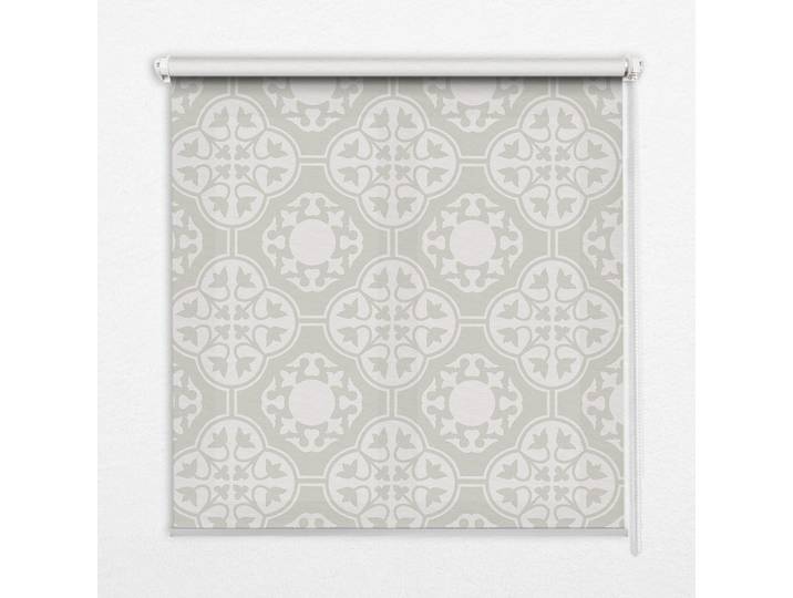 Tulup Innenrollo - Fensterrollo - Rollo - 100x140 cm - Marokkanische Fliesen, Grau, Kunststoff, Rechteckig, 100x140x0.5 cm, Heimtextilien, Vorhänge, Rollos
