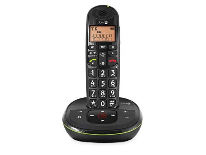 Doro zwarte dect draadloze telefoon met antwoordapparaat phoneeasy105wr