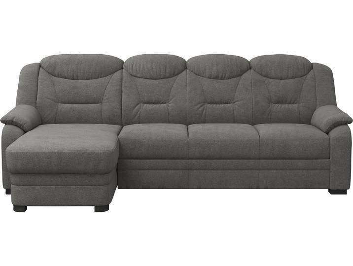 Ecksofa, 262x162 cm, 100% Polyester, Anthrazit, Recamiere Links, Gepolstert, Cotta