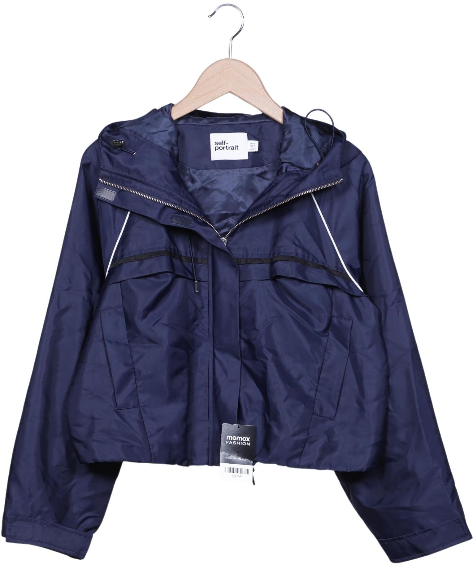 self-portrait Damen Jacke, Marineblau, Gr. M (UK 10), Synthetik / Viskose - Second Hand