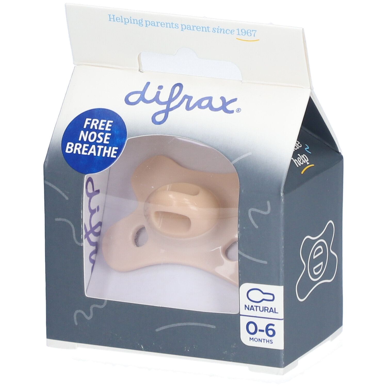 Difrax Fopspeen Special Edition Natural Earth Moonstone 0-6M 1 St Sauger