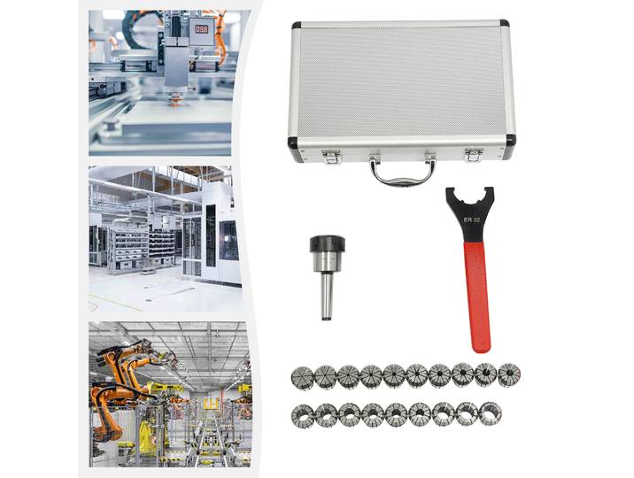 Jeu de pinces à ressort, 19 pièces, mandrin de serrage pour outil CNC pour outil de fraisage pour fraisage, alésage, perçage pour trou de queue MT2, 2-20mm