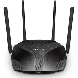 Mercusys AX1500 Dual-Band Wi-Fi 6 Router 300 Mbps at 2.4 GHz + 1201 Mbps at 5 GHz, Router, Schwarz
