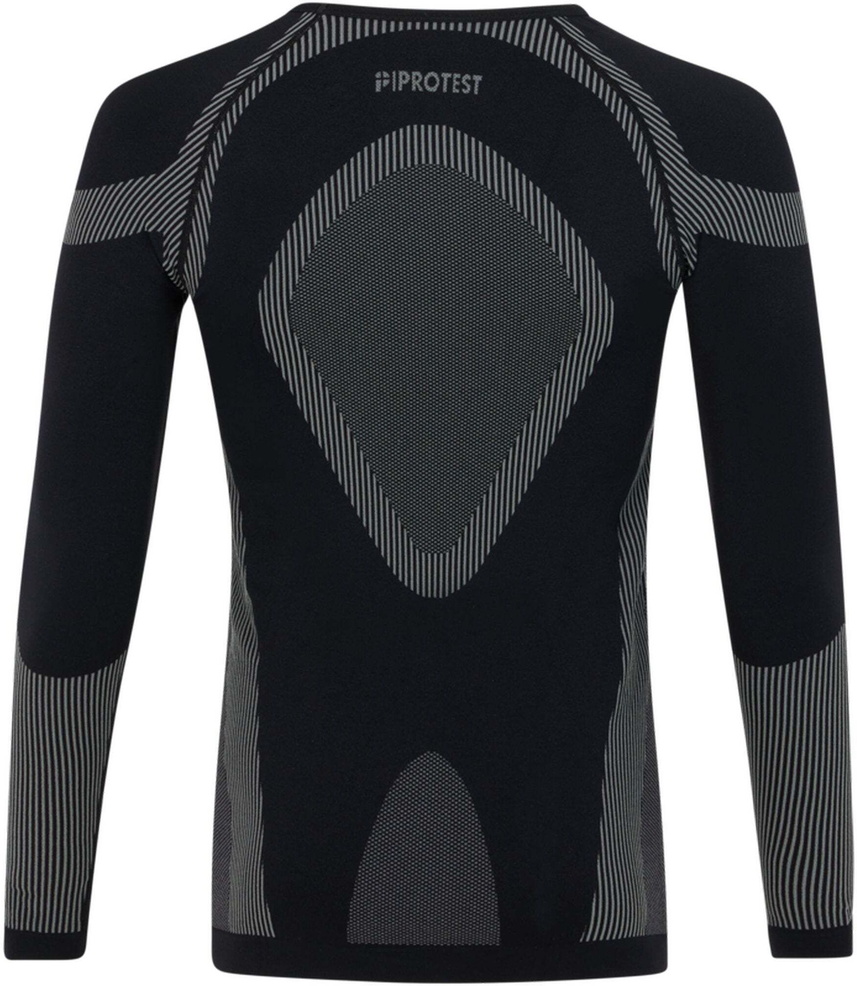 Thermounterhemd PROTEST "Thermo Shirt TIMP", Herren, Gr. XS, EURO, schwarz (true schwarz), Obermaterial: 54% Polyester Pol. recyc.. 41% Polyester PES. 5% Elasthan EL., Unterhemden Thermounterhemd true schwarz XS, EURO