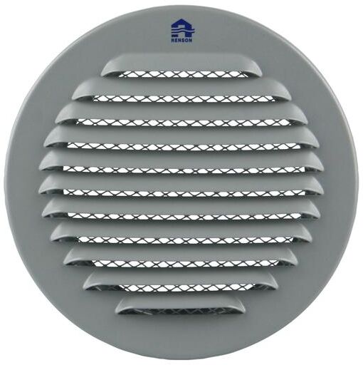 Grille ronde 435R 100 mm aluminium gris RENSON 17471 Aluminium