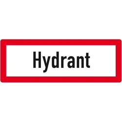 Schild I Feuerwehr-Hinweisschild Hydrant, Aluminium RA0, reflektierend, 594x210mm, DIN 4066