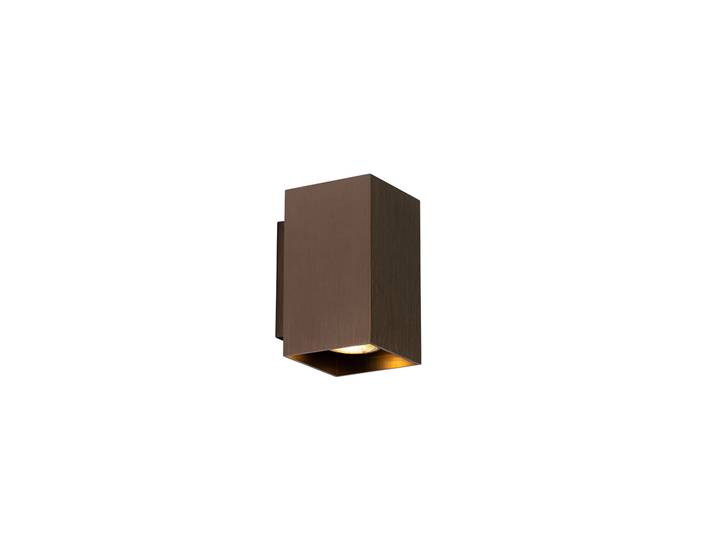 Moderne wandlamp donkerbrons vierkant 2-lichts - Sandy