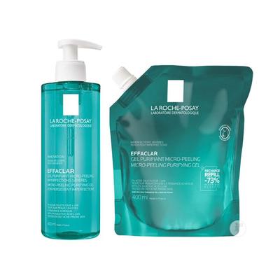 La Roche Posay Effaclar Mikro-Peeling Reinigungsgel + Mikro-Peelin 2x400 ml Gel