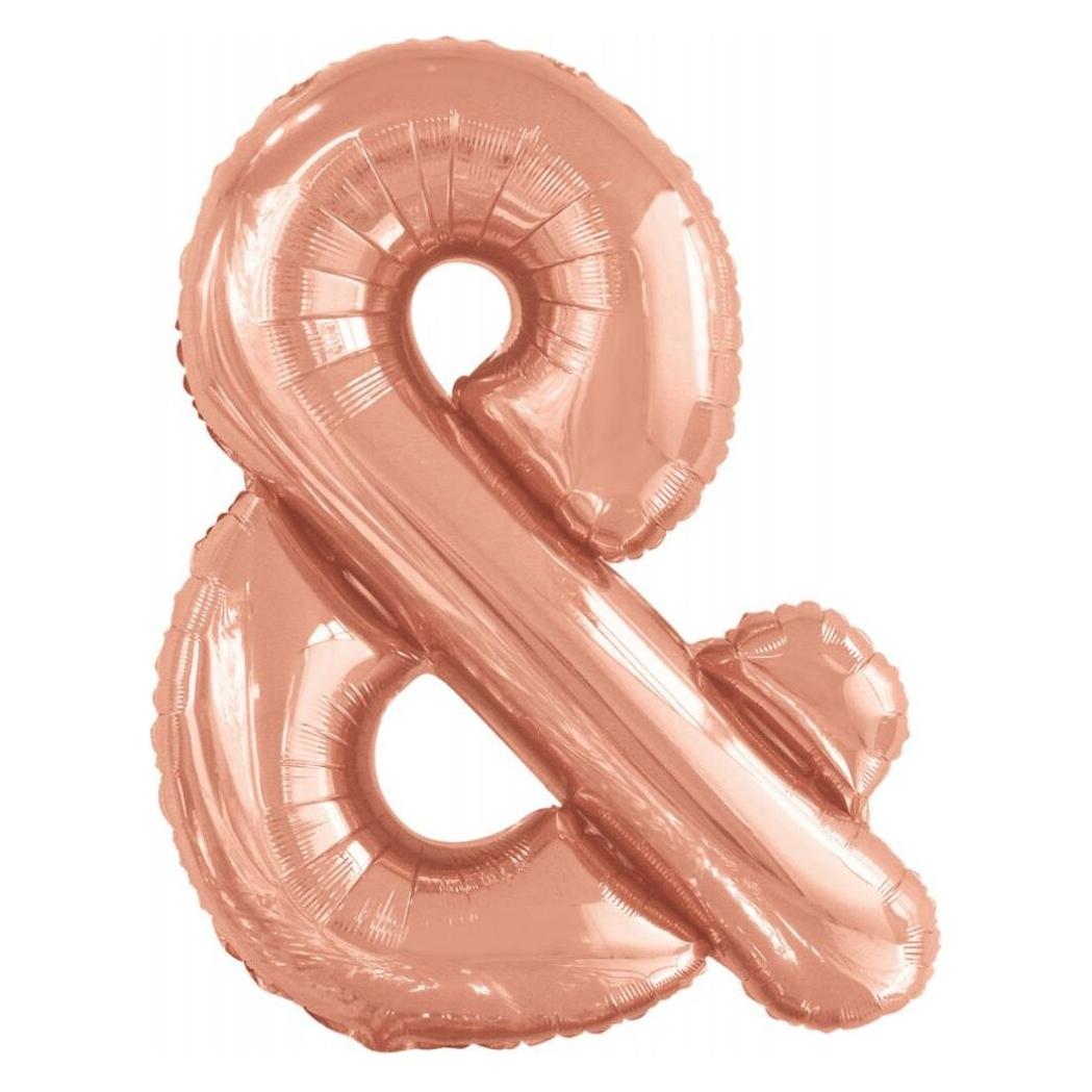 Riethmüller Grosser Buchstabe & Roségold Folienballon N34 verp (5x) (9909668)