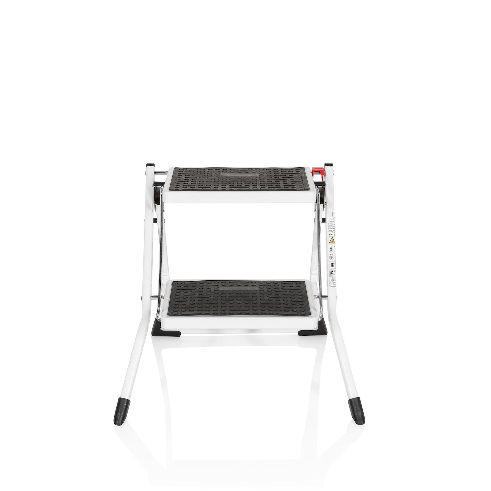 hjh OFFICE Klappleiter SOLID W1 Stahl