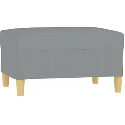 vidaXL Fußhocker Hellgrau 70x55x41 cm Stoff