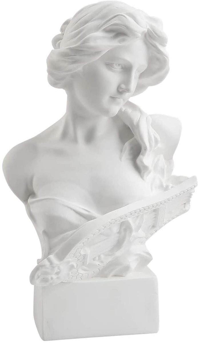 Griekse Mythologie Godin Buste Beeldje 15 cm - Artistiek Standbeeld voor Thuis en Kantoor Decoratie