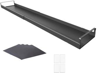 United Adjustable Magnetic Stove Shelf And Kitchen Seasoning Rack black