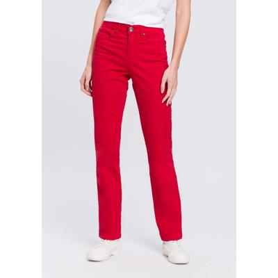Gerade Jeans ARIZONA "Comfort-Fit", Damen, Gr. 36, N-Gr, rot, Jeans, Obermaterial: 98% Baumwolle, 2% Elasthan, Basic, normal lang, Jeans, High Waist, Topseller