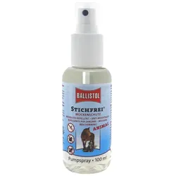 Stichfrei Tier Insektenschutz Spray Pumpspray 100ml Abwehr Zecken Mücken Fliegen