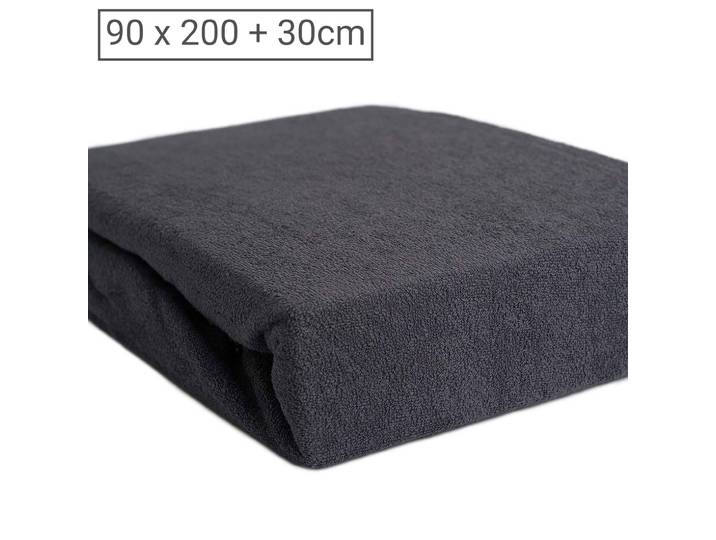 Einzelbett Luxus Frottee Fixleintuch, 80% Baumwolle, 20% Mikrofaser, anthrazit, 90 x 200cm