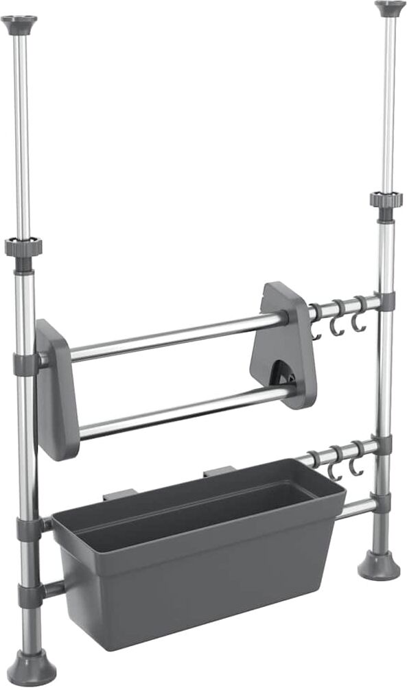 vidaXL Organisateur de cuisine réglable Aluminium