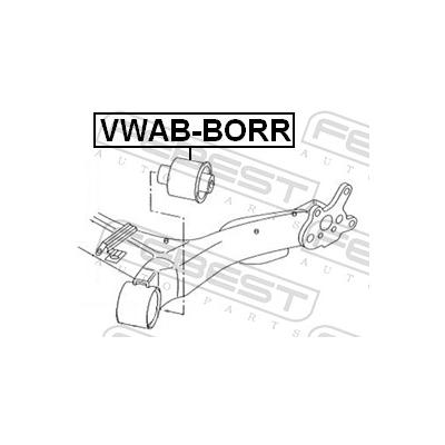 FEBEST Lagerung, Achskörper VWAB-BORR Hinterachse für VAG