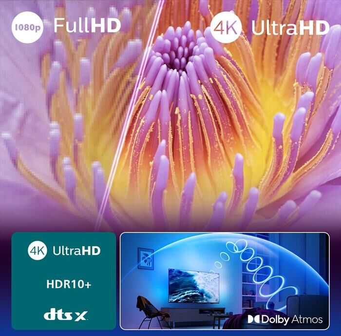 Philips Smart Tv Ambilight Led 4k 65" 65pus8010-black
