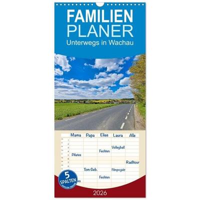 Familienplaner 2026 - Unterwegs in Wachau mit 5 Spalten (Wandkalender, 21 x 45 cm) CALVENDO