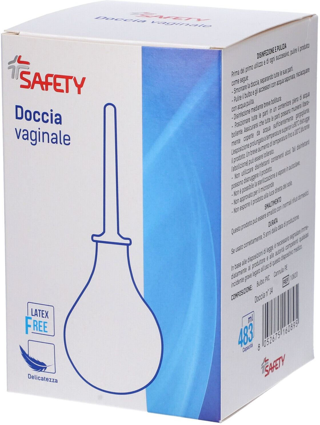 SAFETY SpA Safety Doccia Vaginale, 483ml - Dispositivo Igienico per Irrigazione