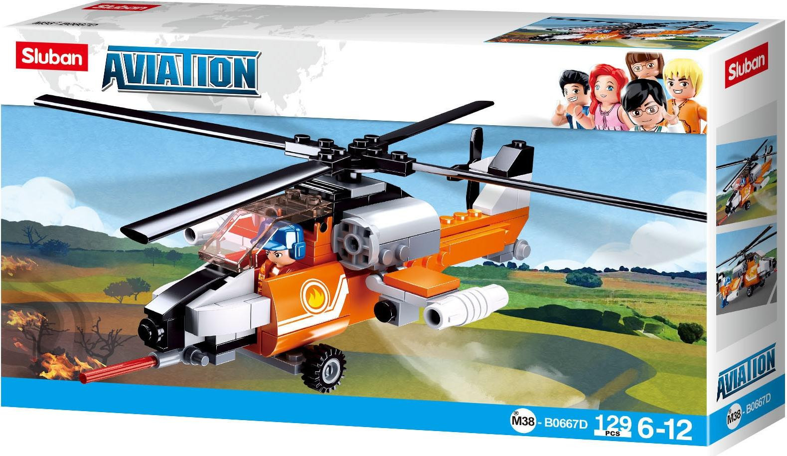 Sluban Luchthavenblokken Helikopter 129