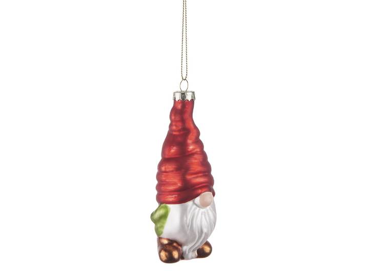 Baumanhänger Wichtel 6 x 13 x 4cm Rot/Rot
